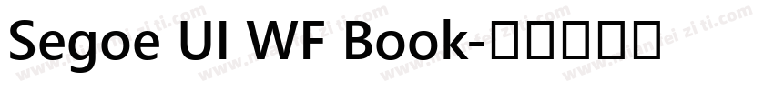 Segoe UI WF Book字体转换
